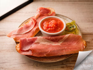 Tostada con jamón